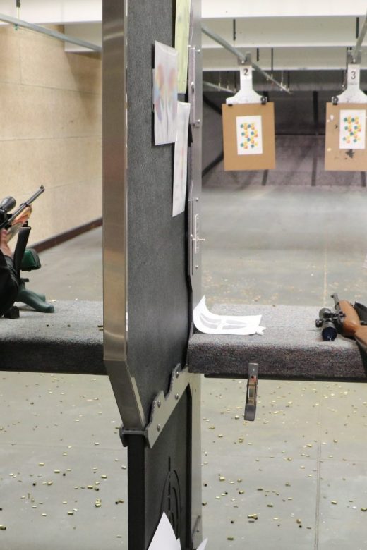shooting rifles on the indoor range