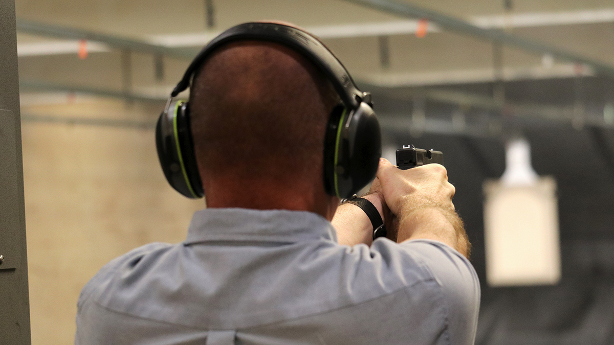 taking aim indoor firearm range