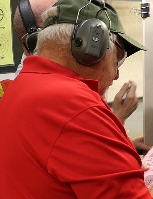 scoring a target on firearm range