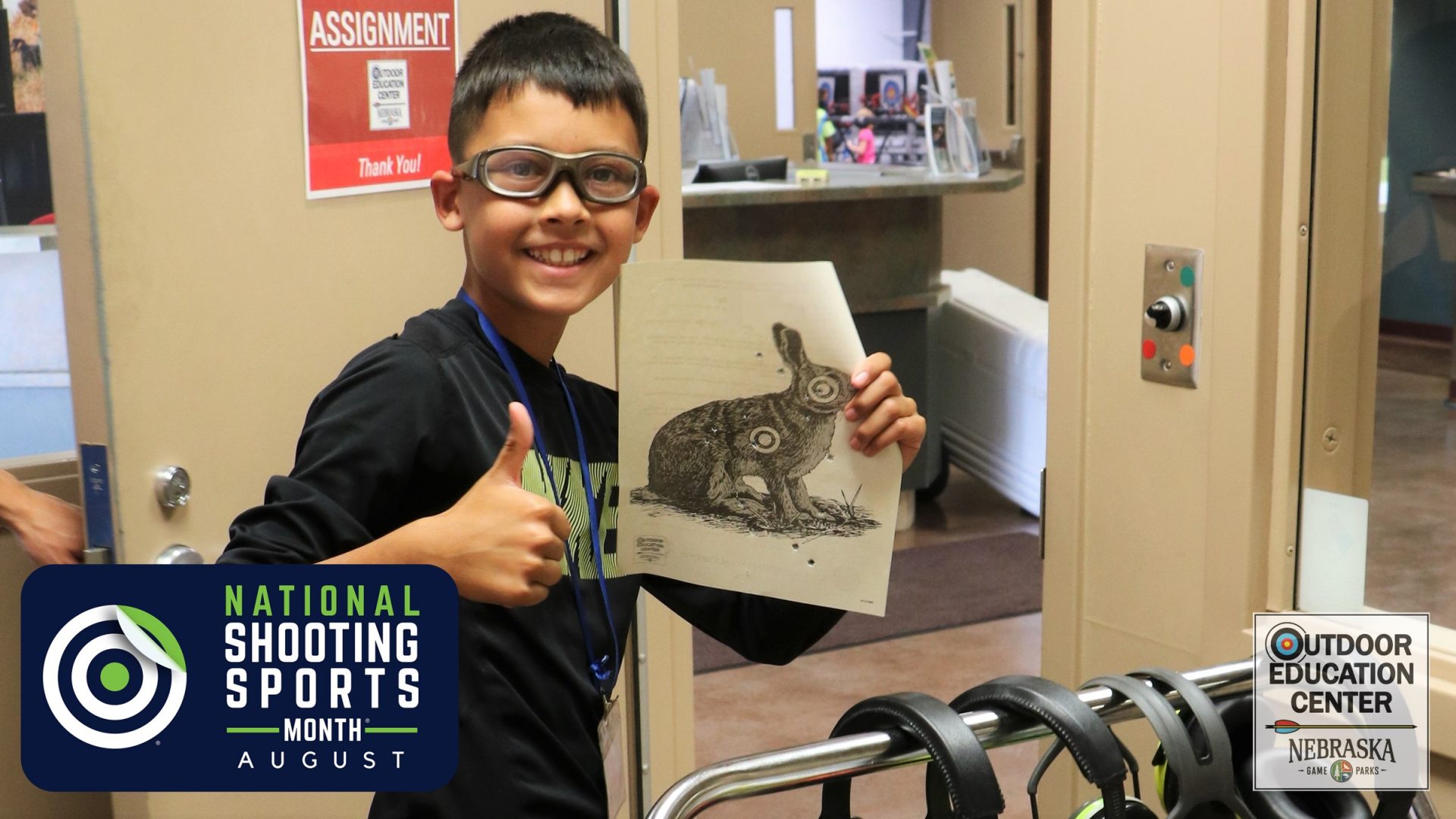 Youth participant with rabbit target