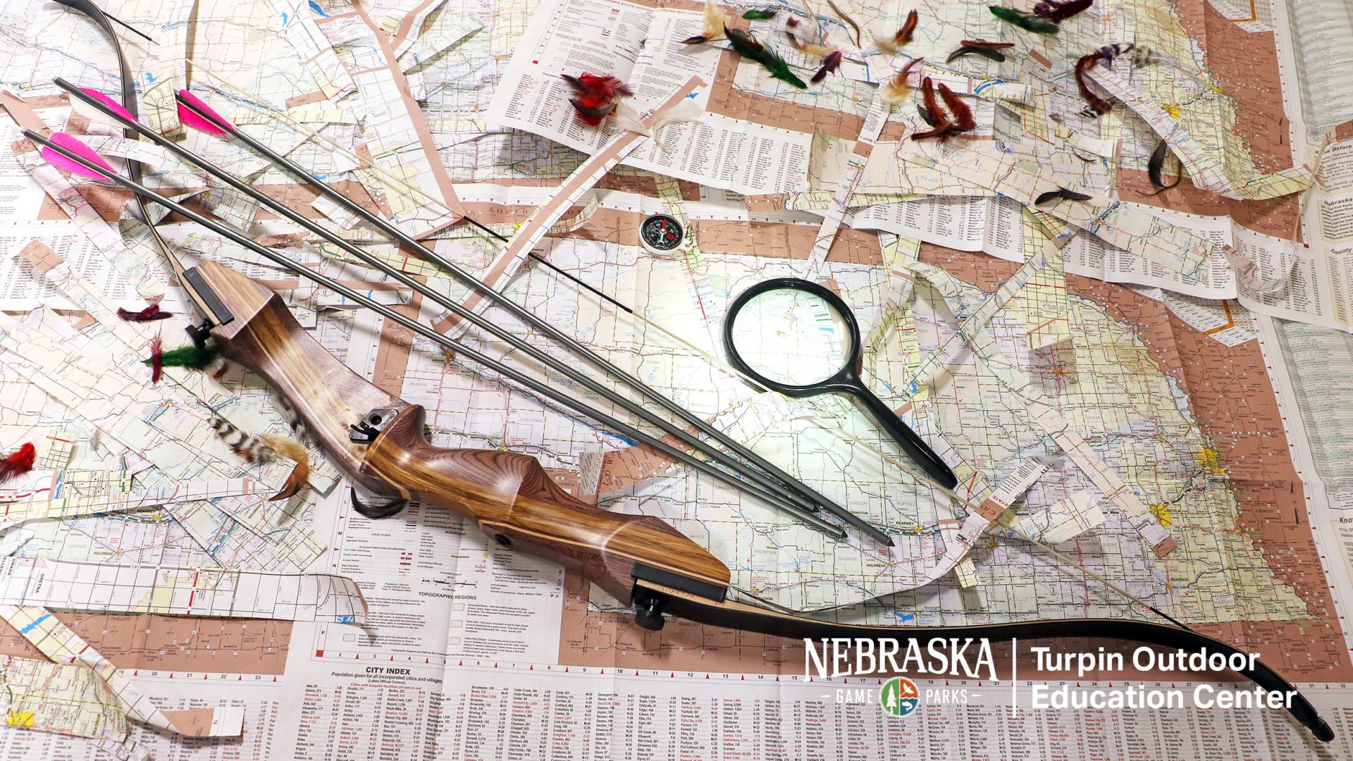 bows and arrows on nebraska map