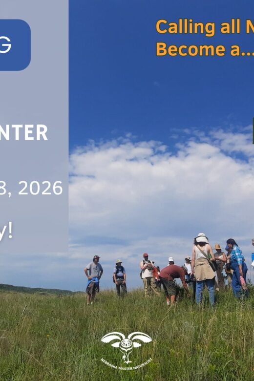 Graphic for Nebraska Master Naturalist training at Schramm Education Center.