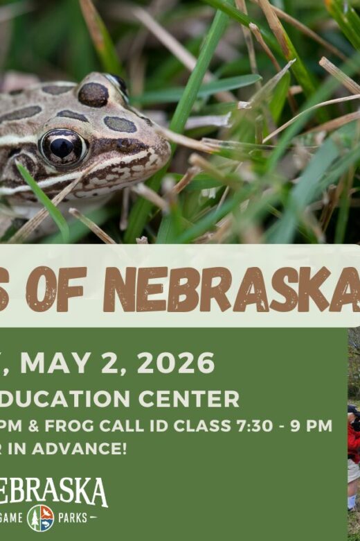 Amphibians of Nebraska. Saturday, May 2, 2026 at Schramm Education Center.