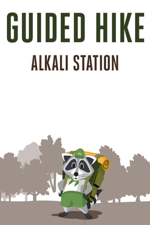 Graphic for a guided hike at Alkali Station.