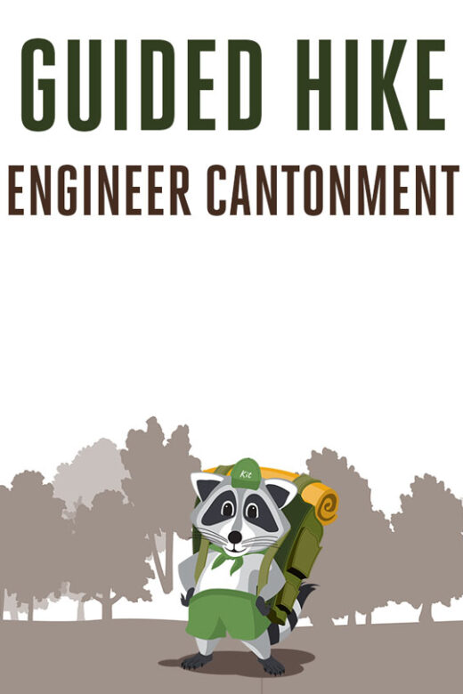 Graphic for a guided hike at the Engineer Cantonment in Omaha.