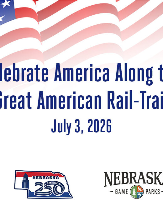 Event graphic for a Great American Rail-Trail Celebration in Battle Creek, Nebraska
