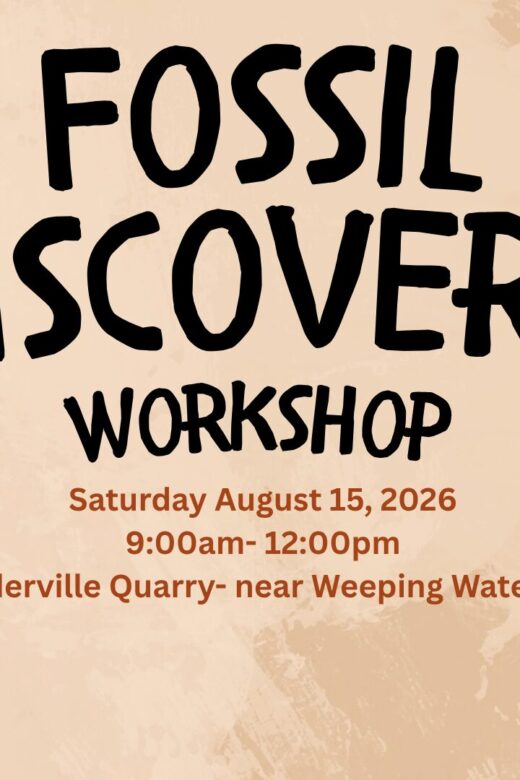 Event graphic for Fossil Discovery Workshop.