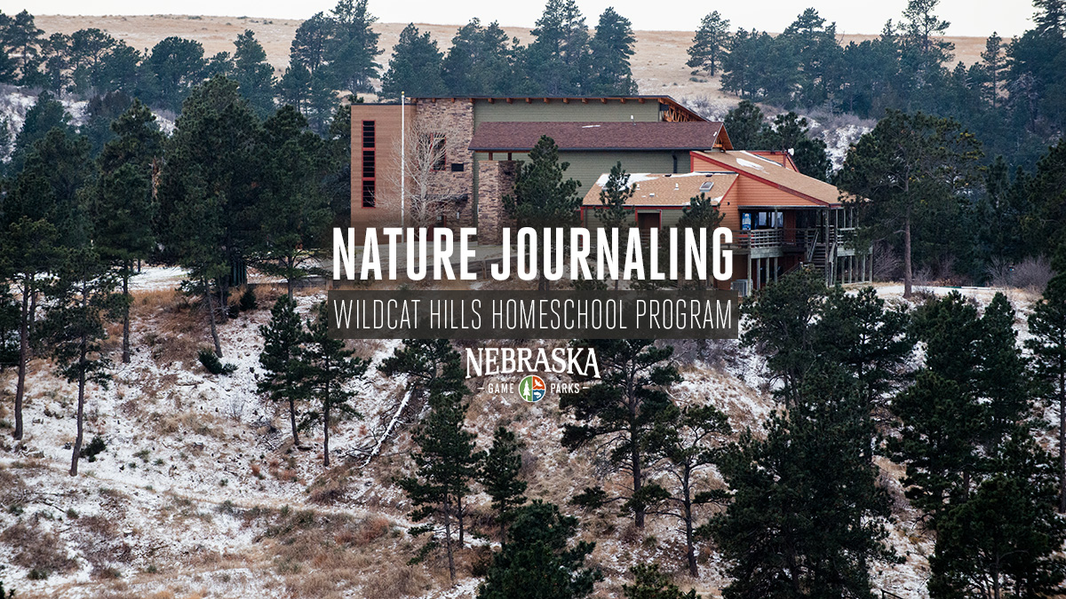 A peaceful winter view of Wildcat Hills Nature Center.