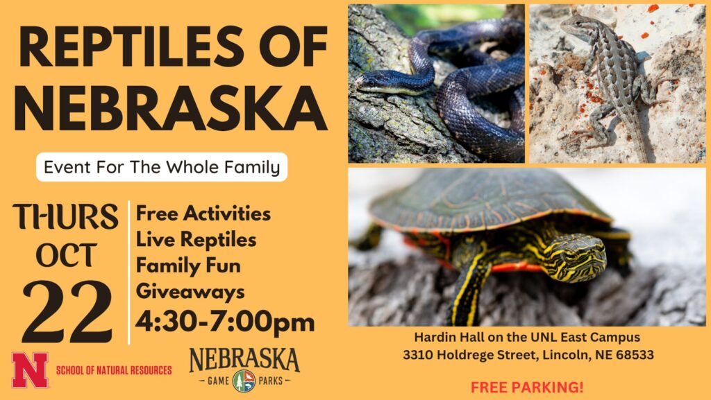 Graphic for reptiles of Nebraska event.