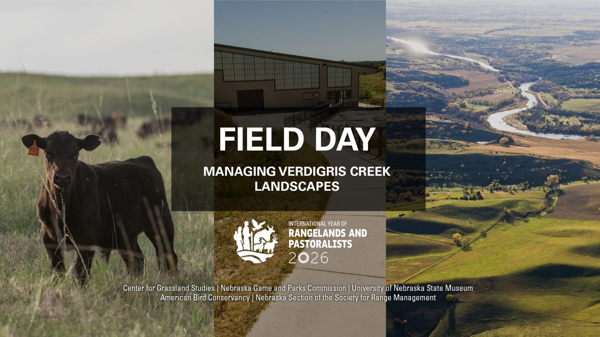 A collage of photos related to range management, including a cow, a prairie and a stream
