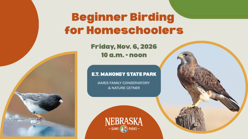 Event graphic for Beginner Birding for Homeschoolers