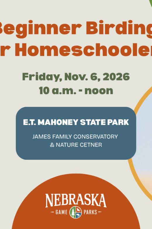 Event graphic for Beginner Birding for Homeschoolers